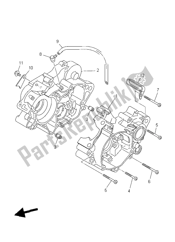 All parts for the Crankcase of the Yamaha YZ 85 SW LW 2004