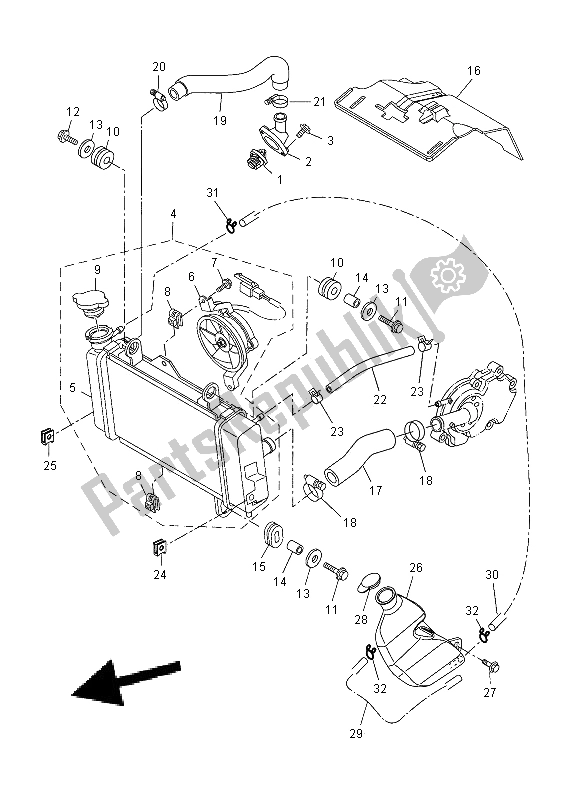 Tutte le parti per il Tubo Del Radiatore del Yamaha YZF R 125 2008