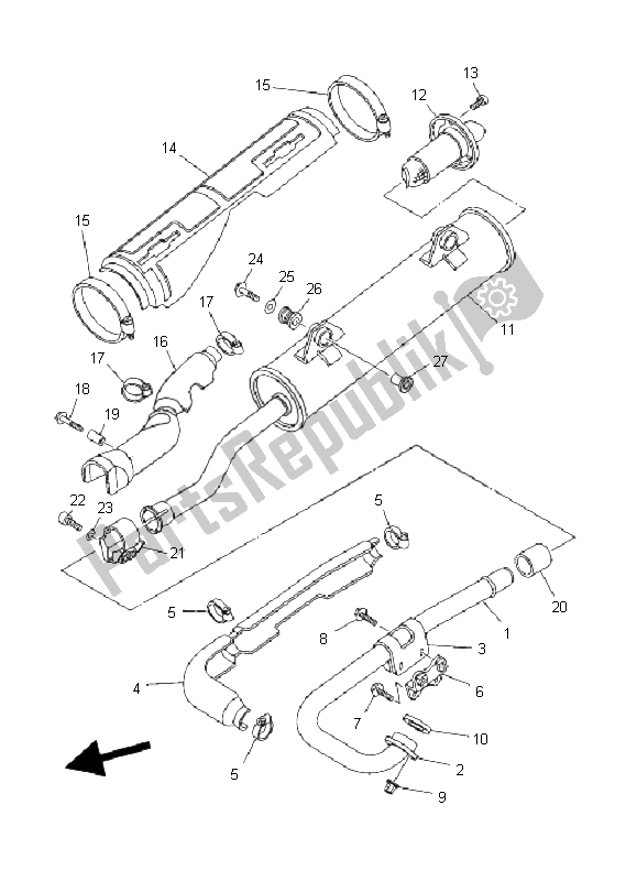 Todas las partes para Cansada de Yamaha YFM 350 BA Bruin 2X4 2006