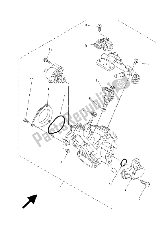 Todas las partes para Conjunto Del Cuerpo Del Acelerador 1 de Yamaha YXR 700F Rhino 2009