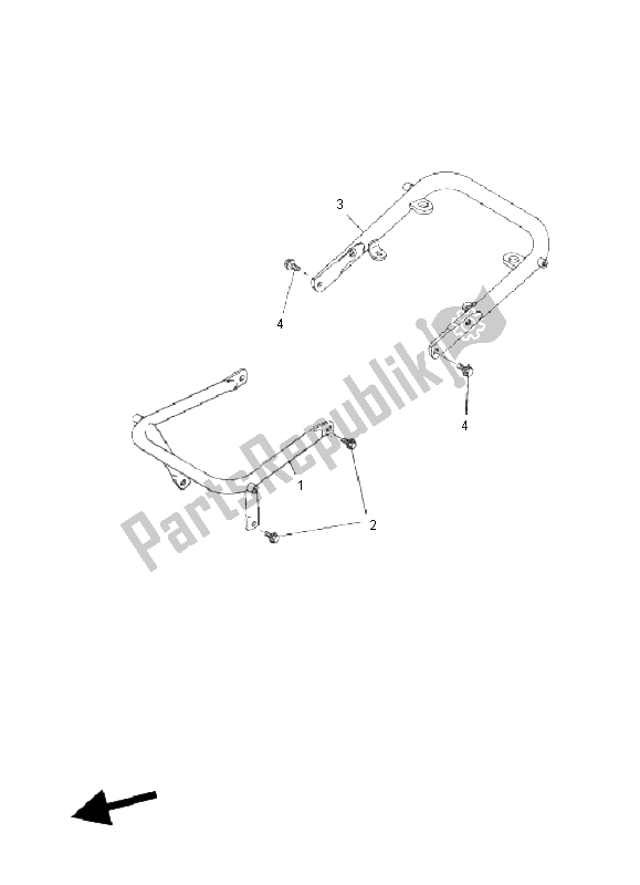 All parts for the Guard of the Yamaha YFM 125 Breeze 2003