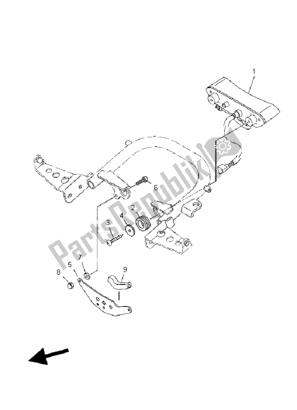 Alle onderdelen voor de Achterlicht van de Yamaha YFZ 450 2007