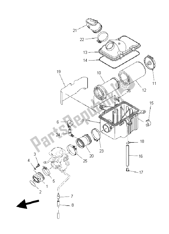 Tutte le parti per il Presa del Yamaha YFM 350X Wolverine 2X4 2006