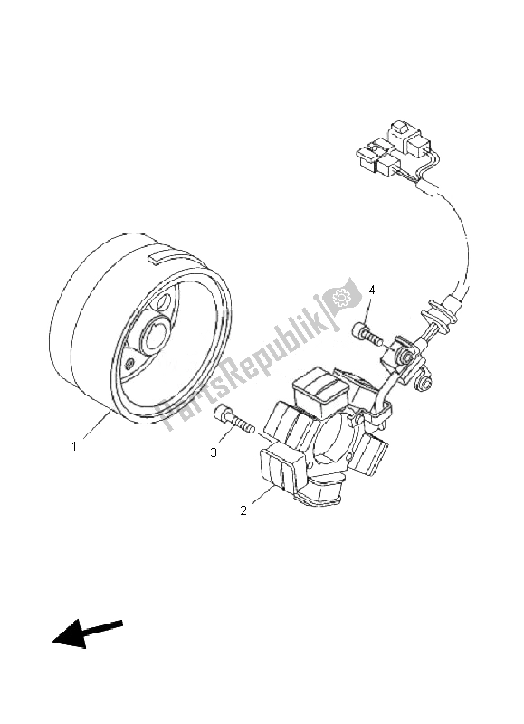 All parts for the Generator of the Yamaha TT R 125E SW LW 2010