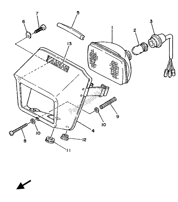 Tutte le parti per il Faro del Yamaha TY 250Z 1993