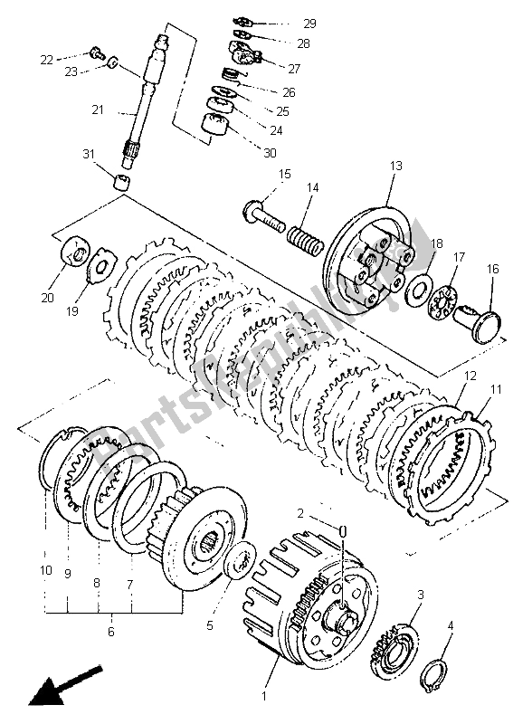 Tutte le parti per il Frizione del Yamaha XJ 600N 1998