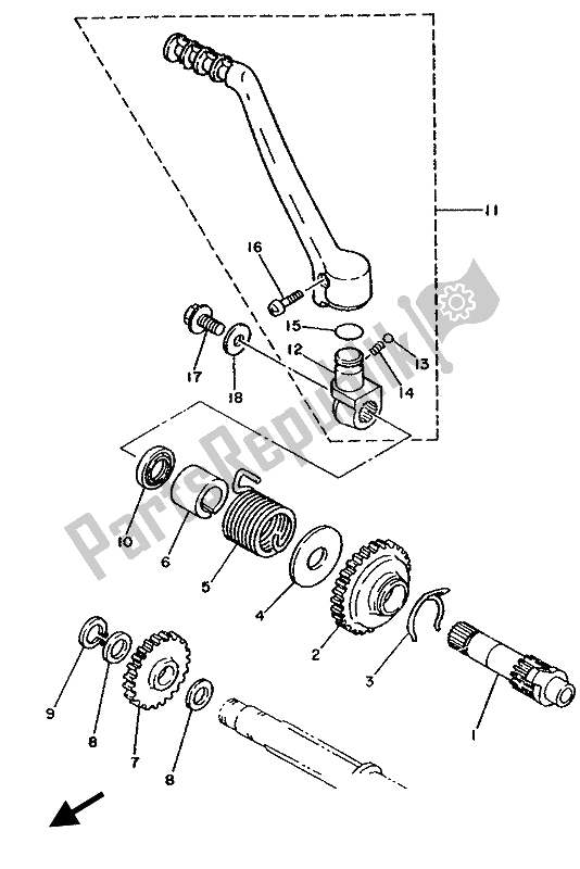 Toutes les pièces pour le Entrée du Yamaha YZF 250 LC 1994