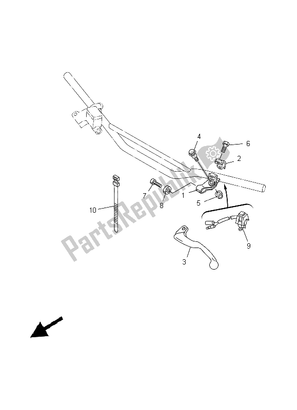 Todas as partes de Manípulo Interruptor E Alavanca do Yamaha YZ 125 1997