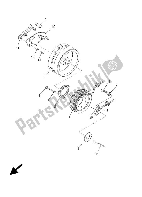 Toutes les pièces pour le Générateur du Yamaha Xvztf Royalstar Venture 1300 2001