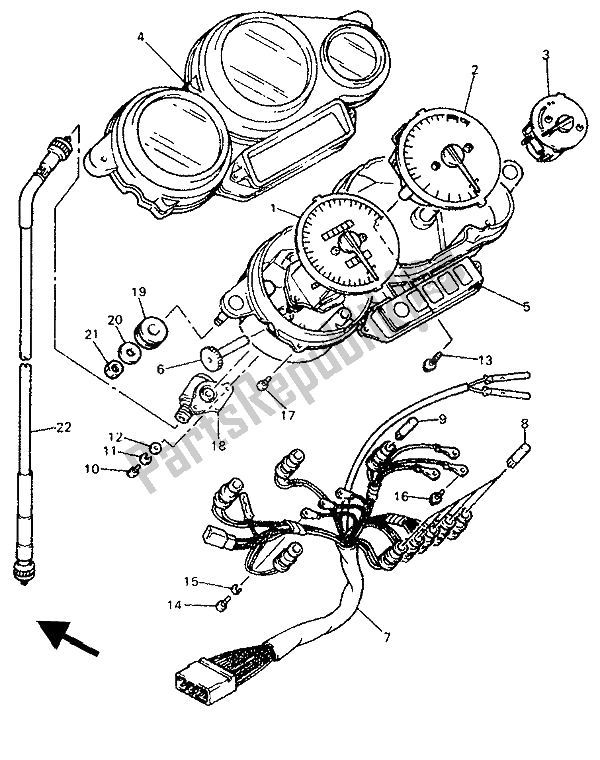 Wszystkie części do Alternatywny (metr) Yamaha YZF 750R 1993