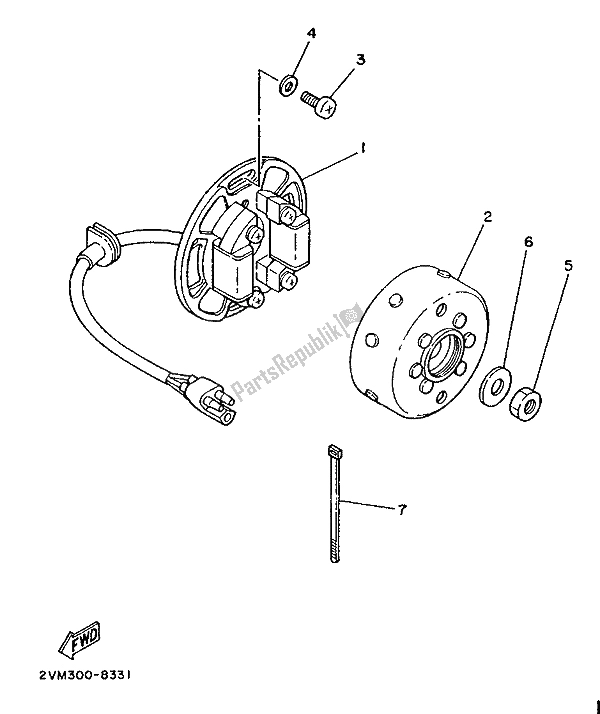 Todas las partes para Generador de Yamaha YZ 250 1988