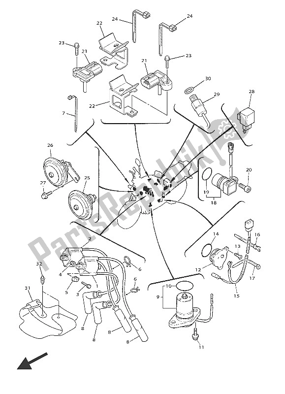 Todas las partes para Eléctrico 1 de Yamaha XJR 1300C 2016