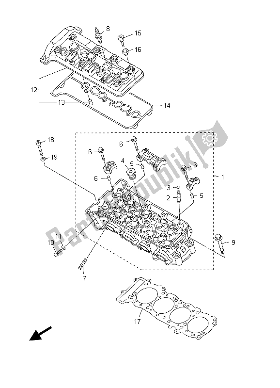 Tutte le parti per il Cilindro del Yamaha FJR 1300 2003