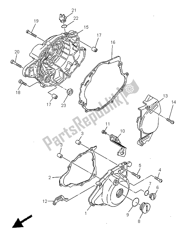 Todas las partes para Tapa Del Cárter 1 de Yamaha SR 125 1999