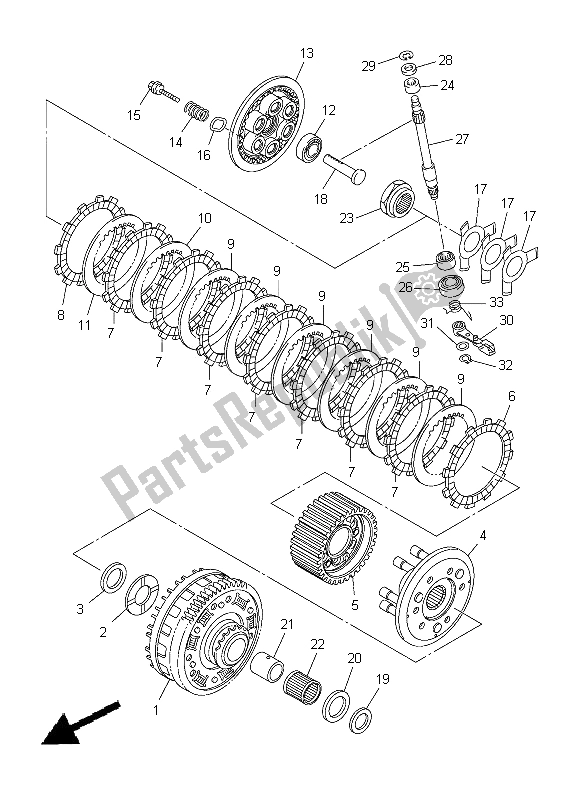 Tutte le parti per il Frizione del Yamaha YZF R6 600 2012