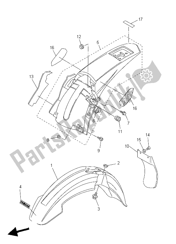 Toutes les pièces pour le Aile du Yamaha WR 450F 2004