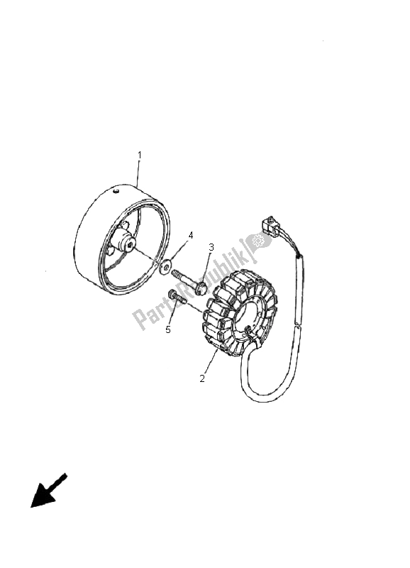 Toutes les pièces pour le Générateur du Yamaha XJ 600S Diversion 2001