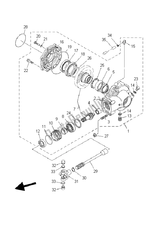 Toutes les pièces pour le Arbre De Transmission du Yamaha YFM 250 Bear Tracker 2X4 2002