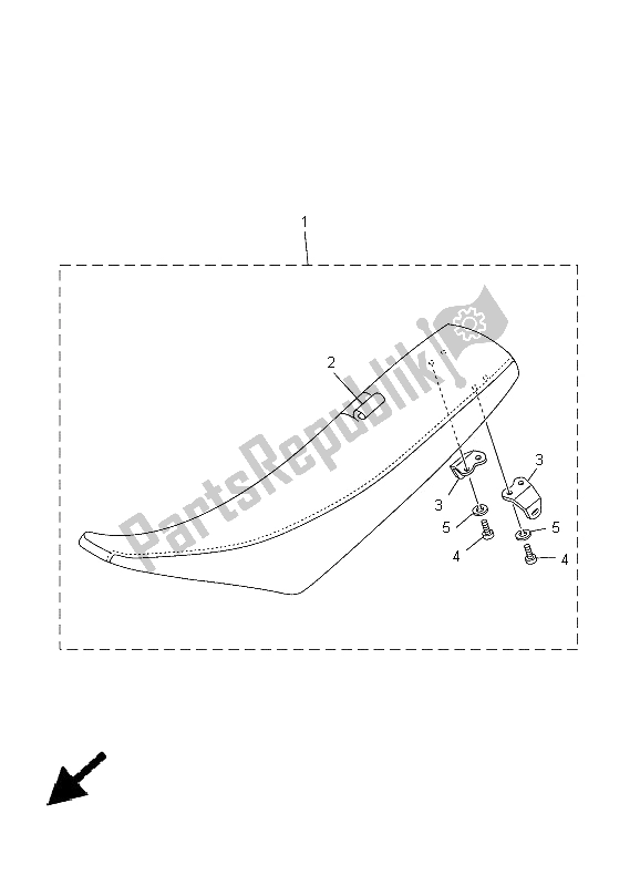 All parts for the Seat of the Yamaha YZ 250 2005