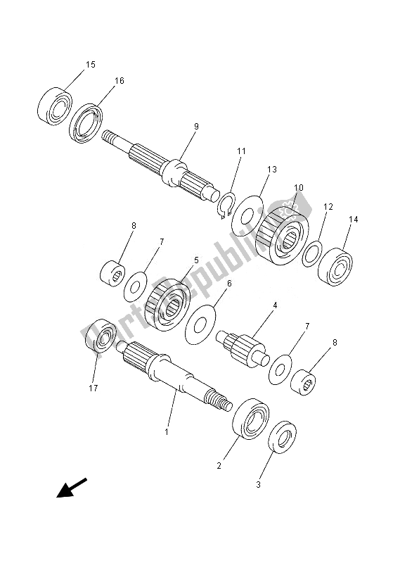 All parts for the Transmission of the Yamaha YP 250 RA 2013