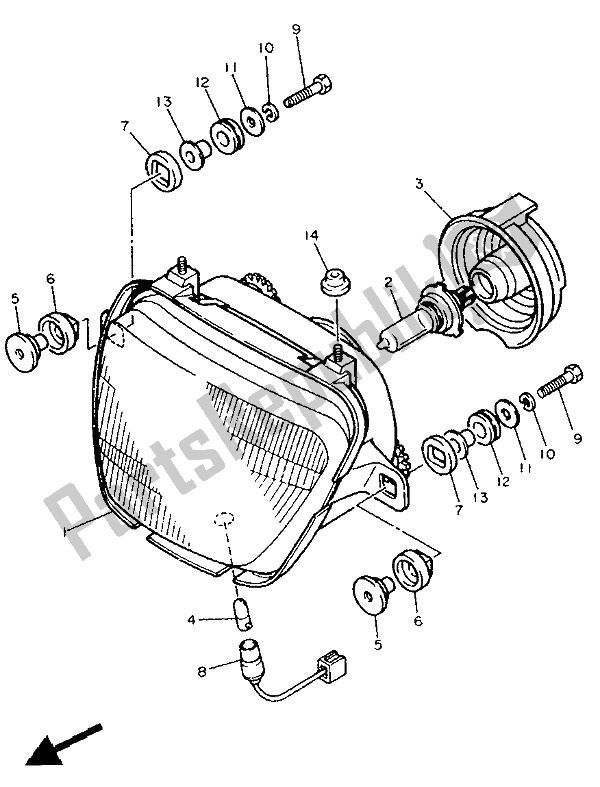 Tutte le parti per il Alternate (faro) (per Se) del Yamaha FJ 1200A 1991