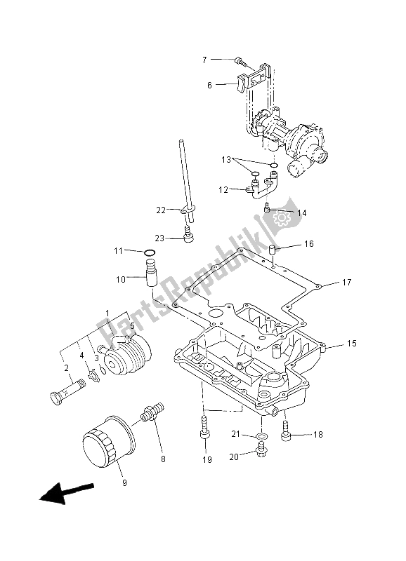 All parts for the Oil Cleaner of the Yamaha FZS 1000 S Fazer 2004