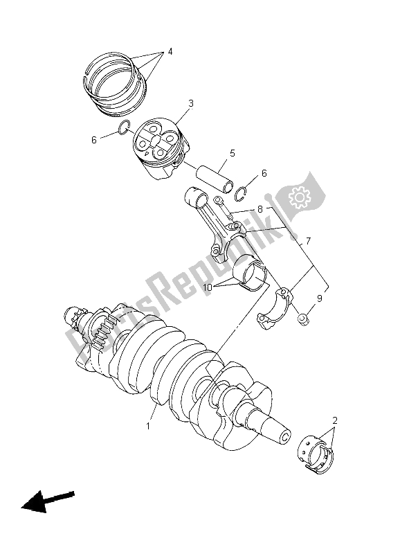 Wszystkie części do Wa? Korbowy I T? Ok Yamaha YZF R6 600 2004