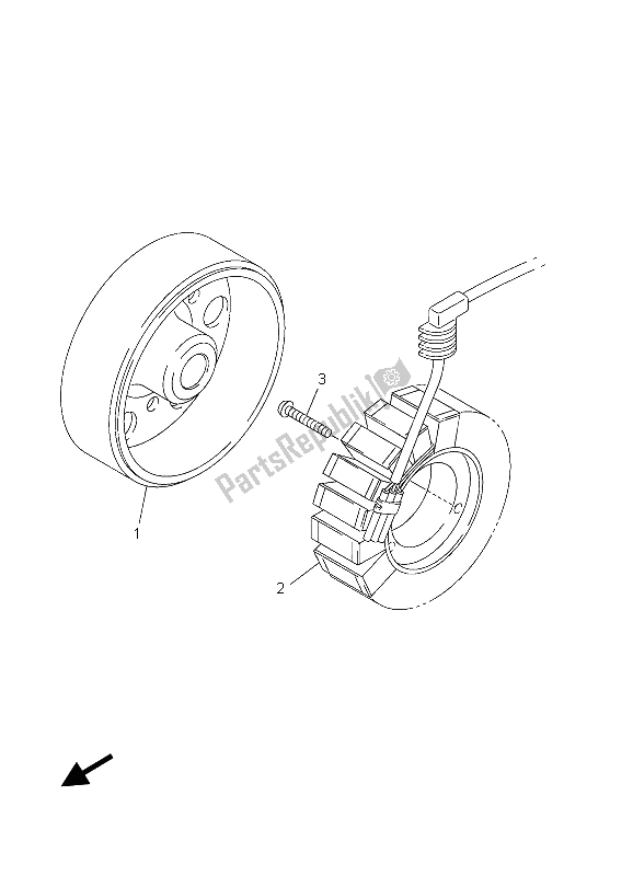Toutes les pièces pour le Générateur du Yamaha FJR 1300A 2003
