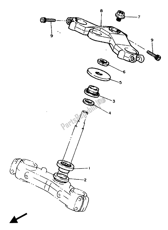 Toutes les pièces pour le Pilotage du Yamaha FZR 750 RW 1989