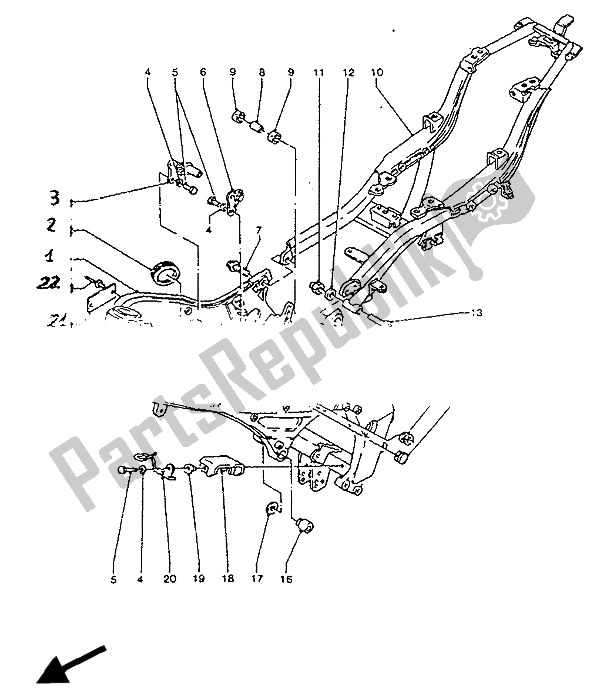 Wszystkie części do Alternatywny (ramka) Yamaha TZR 125R 1992