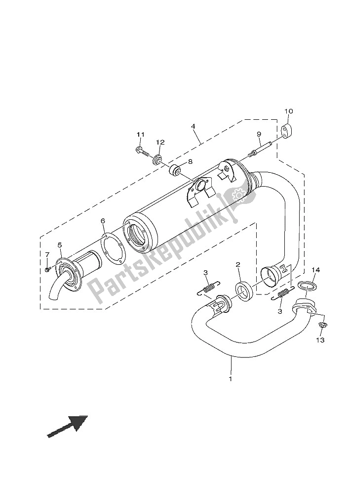 Wszystkie części do Wydechowy Yamaha YXC 700E 2016