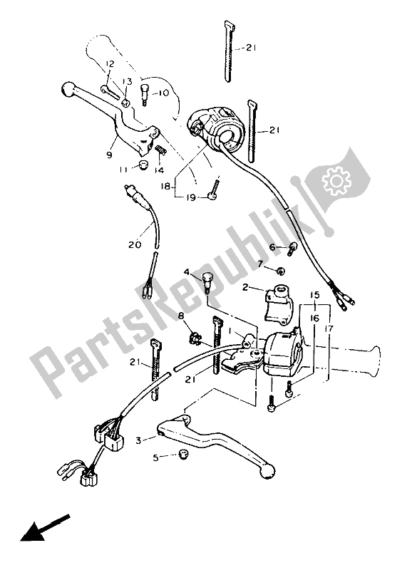 Todas las partes para Interruptor De Palanca Y Palanca de Yamaha XT 600 1987