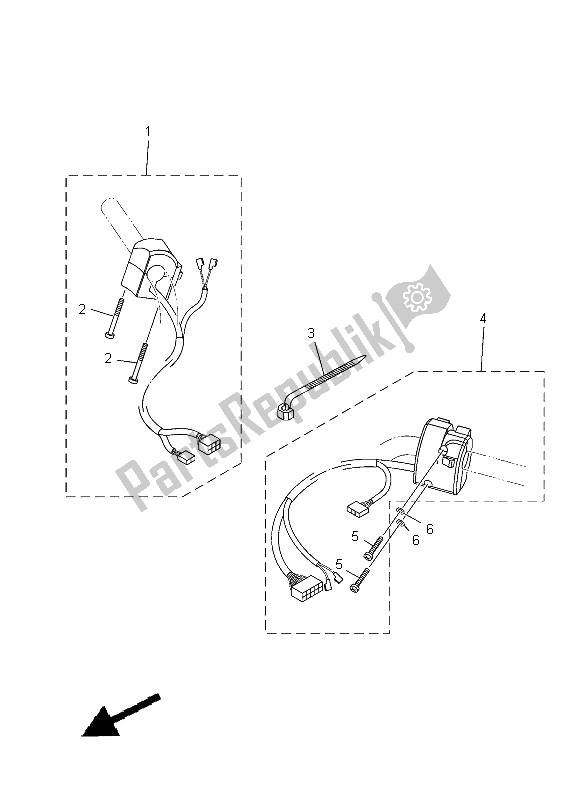 Todas las partes para Interruptor De Palanca Y Palanca de Yamaha XT 1200Z Tenere 2012