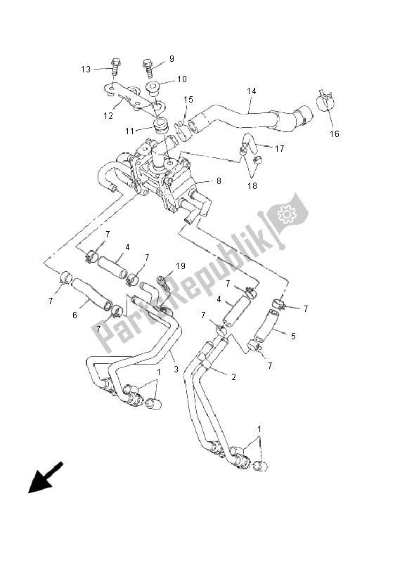 Toutes les pièces pour le Système D'induction D'air du Yamaha FZS 1000 Fazer 2001