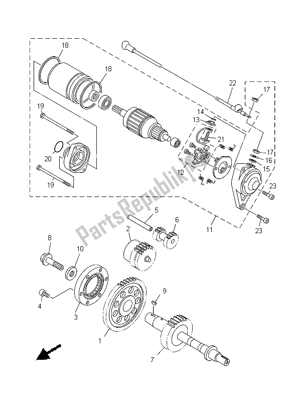 Tutte le parti per il Antipasto del Yamaha XV 1900A 2013