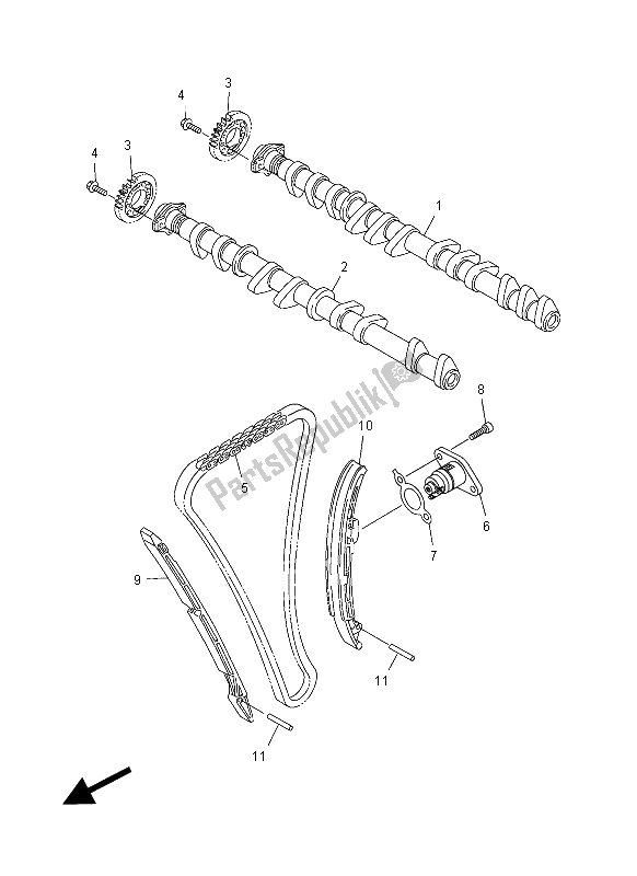 Tutte le parti per il Albero A Camme E Catena del Yamaha FZ1 S 1000 2012