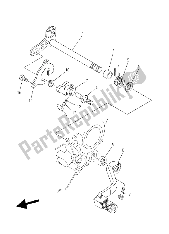 Toutes les pièces pour le Arbre De Changement du Yamaha YZ 250 2009