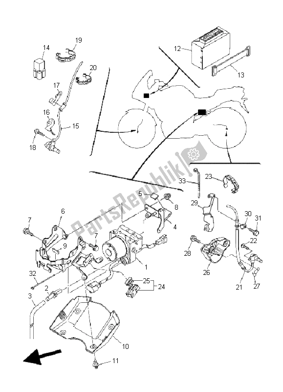 All parts for the Electrical 3 of the Yamaha FZ1 SA Fazer 1000 2008