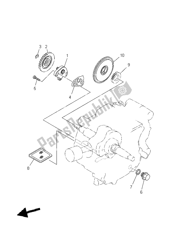 Toutes les pièces pour le La Pompe à Huile du Yamaha TT R 110E 2009