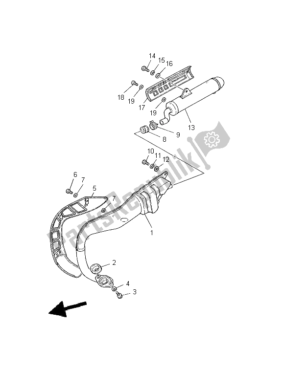 Tutte le parti per il Scarico del Yamaha PW 80 2009