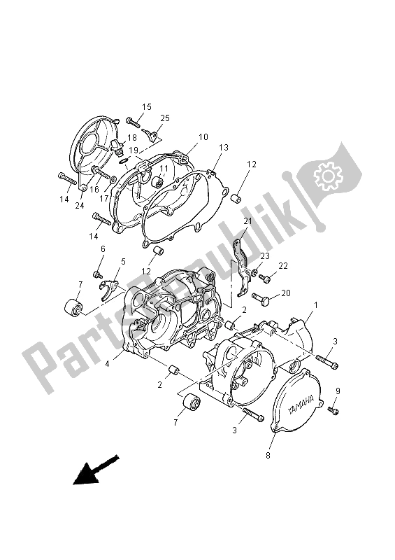 Todas las partes para Caja Del Cigüeñal de Yamaha PW 50 2014