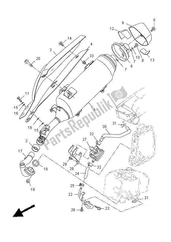 Wszystkie części do Wydechowy Yamaha YP 400R 2014