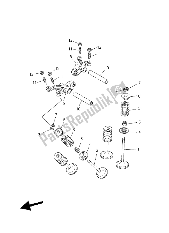 All parts for the Valve of the Yamaha YFM 700 Fwad Dpbse Grizzly 4X4 2014