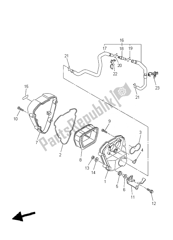 Tutte le parti per il Immissione 2 del Yamaha XVS 950A 2010