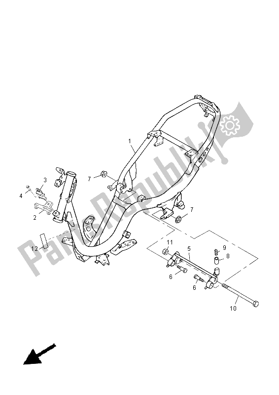 All parts for the Frame of the Yamaha CS 50M 2015