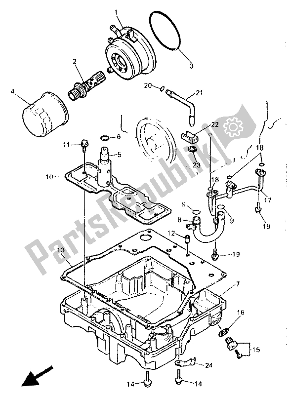 Toutes les pièces pour le Nettoyant Huile du Yamaha YZF 750 SP 1994