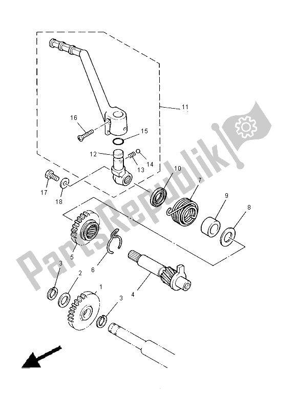 Todas las partes para Inicio de Yamaha YZ 125 2000