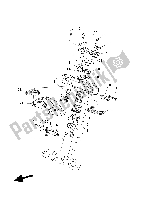 Tutte le parti per il Timone del Yamaha TT 600 RE 2004