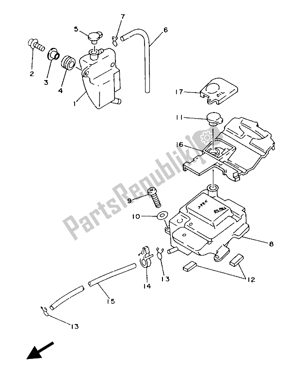 Tutte le parti per il Serbatoio Dell'olio del Yamaha TZR 125 1993