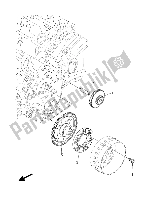 All parts for the Starter of the Yamaha MT 09 Tracer ABS 900 2015